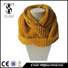 New arrival Fashion winter reverse acrylic knit infinity scarf